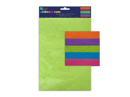 Felt set A4 - DpCraft - neon colors, 5 pcs.