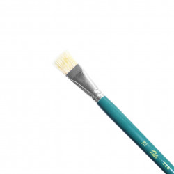 Flat, natural bristle brush - Talens - oil and acrylics, size 18