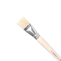 Flat, natural bristle brush - Renesans - oil and acrylics, size 24