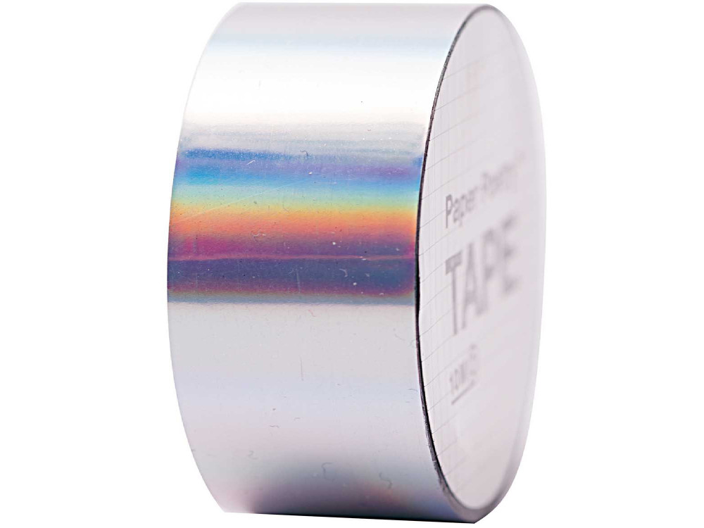 Mirror, holographic washi tape - Paper Poetry - Iride Silver, 19 mm x 10 m