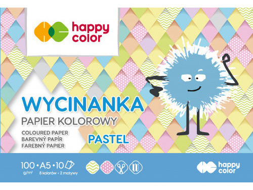 Blok Wycinanka A5 - Happy Color - pastelowy, 100 g, 10 ark.