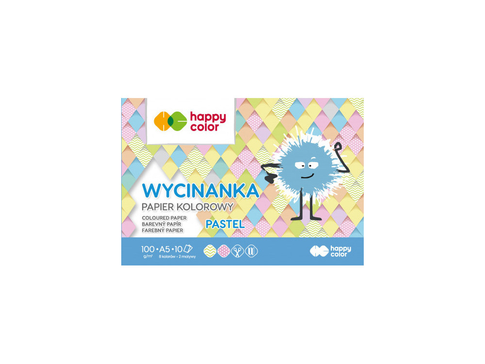 Blok Wycinanka A5 - Happy Color - pastelowy, 100 g, 10 ark.