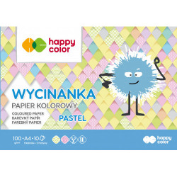 Blok Wycinanka A4 - Happy Color - pastelowy, 100 g, 10 ark.