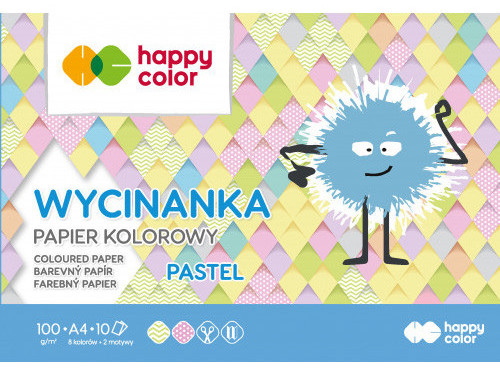 Colored paper pad A4 - Happy Color - pastel, 100 g, 10 sheets