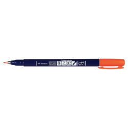 Fudenosuke Brush Pen - Tombow - hard, Neon Red