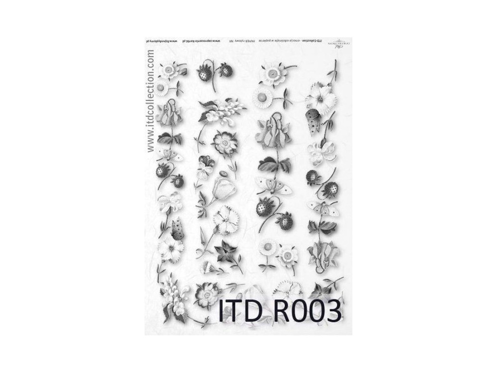Decoupage paper A4 - ITD Collection - rice, R003
