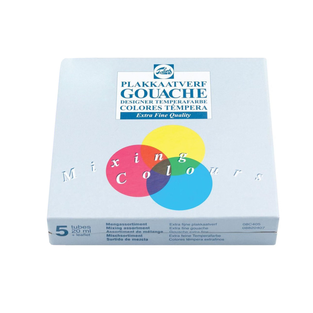 Zestaw farb gwaszy w tubkach - Talens - 5 kolorów x 20 ml
