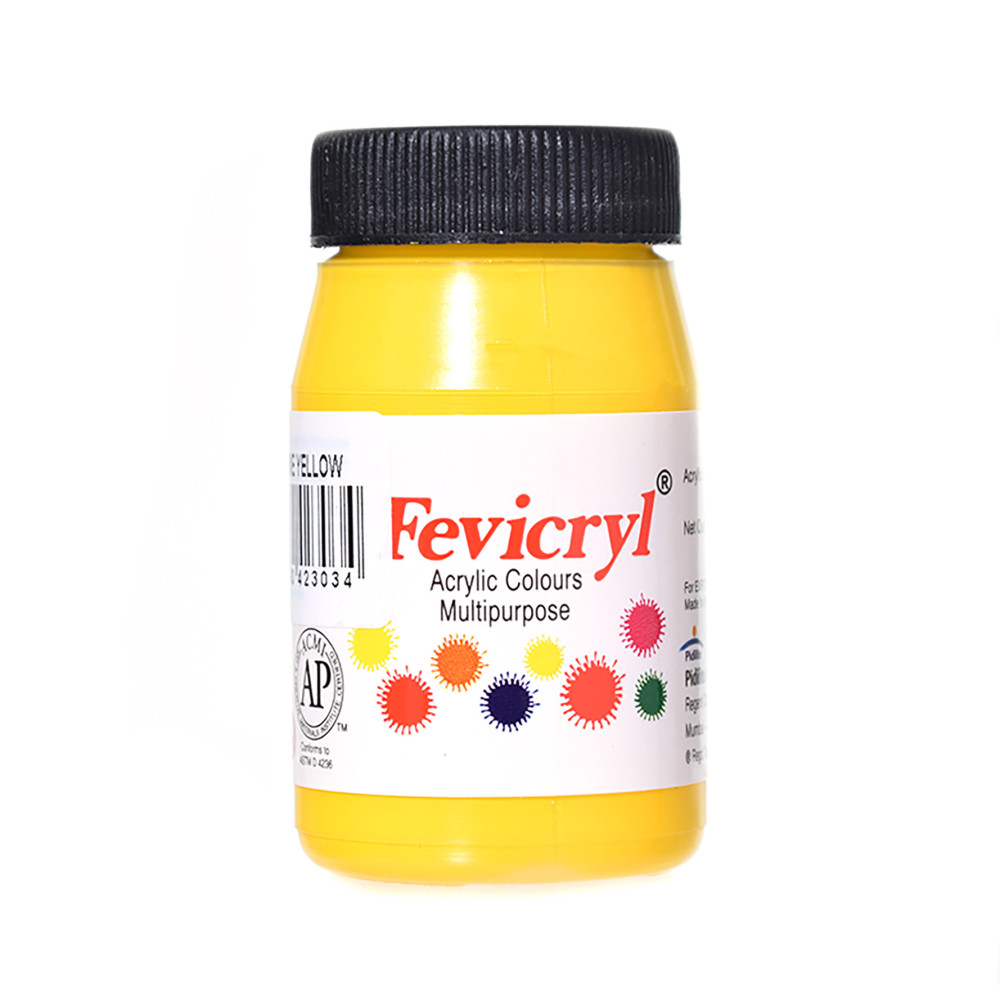 Acrylic paint for fabrics Fevicryl - Pidilite - chrome yellow, 50 ml