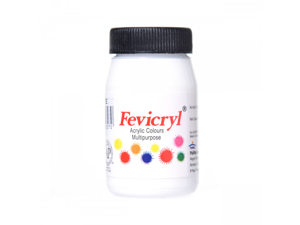 Farba akrylowa do tkanin Fevicryl - Pidilite - white, 50 ml