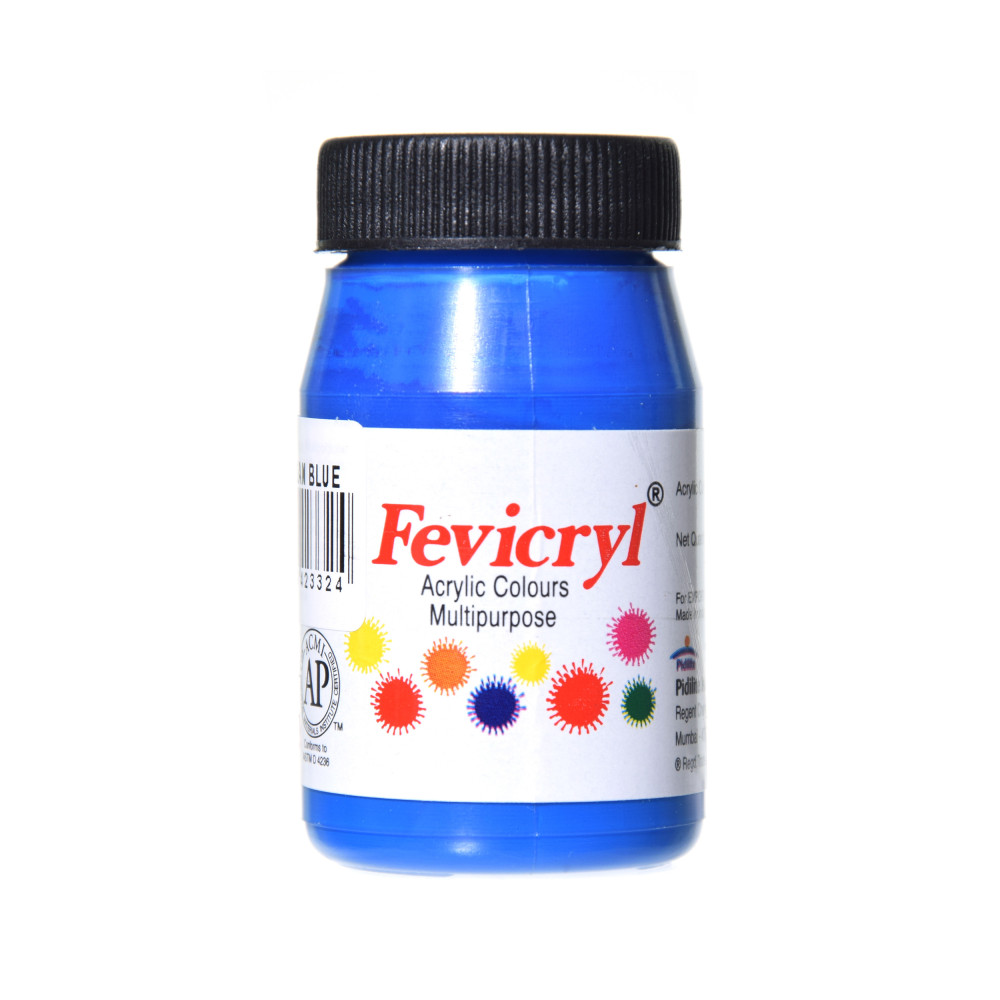 Farba akrylowa do tkanin Fevicryl - Pidilite - cerulean blue, 50 ml