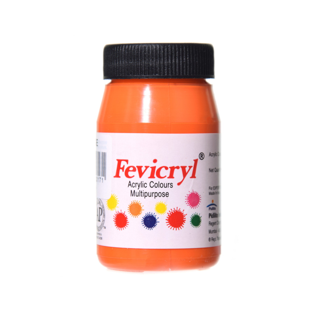 Acrylic paint for fabrics Fevicryl - Pidilite - orange, 50 ml