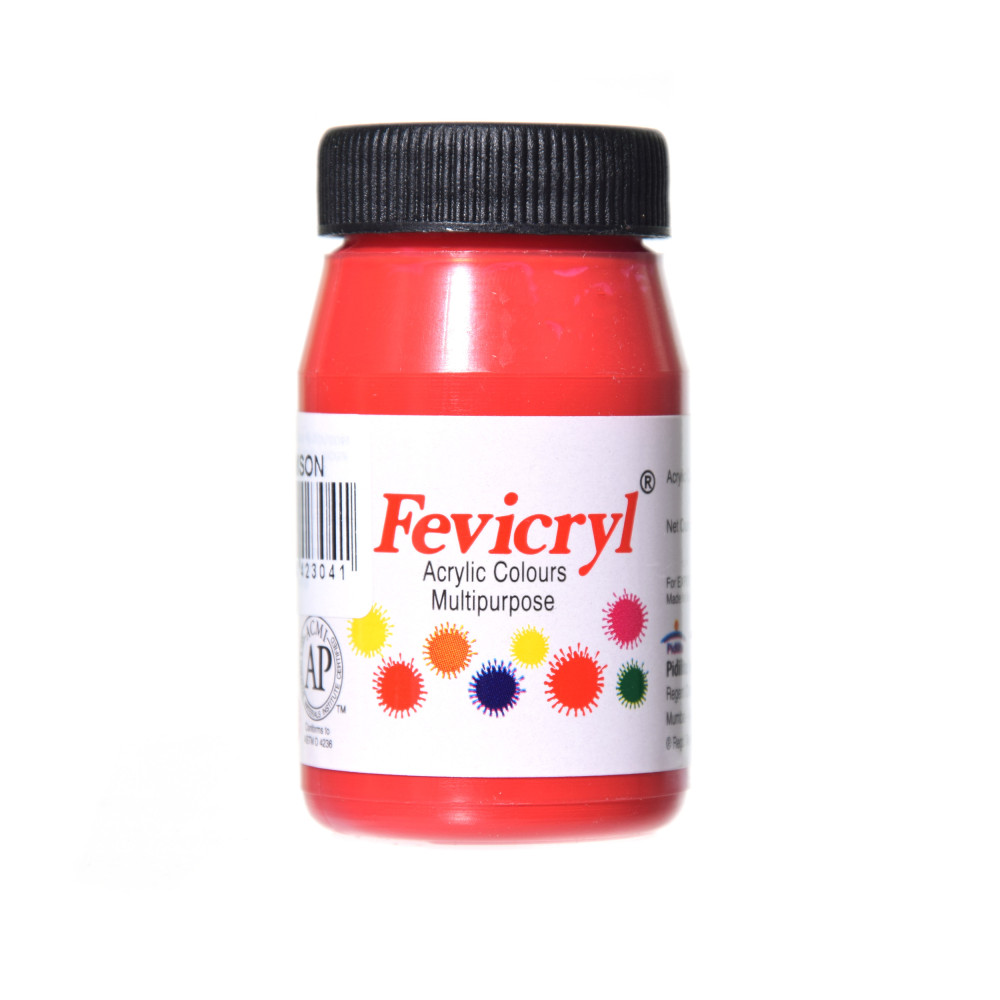 Acrylic paint for fabrics Fevicryl - Pidilite - crimson, 50 ml