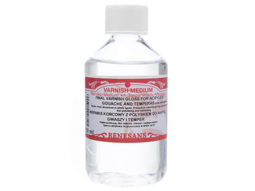 Varnish gloss for acrylics, gouache and temperas - Renesans - 250 ml