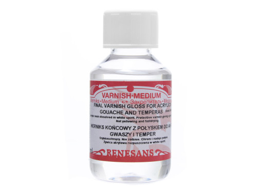 Varnish gloss for acrylics, gouache and temperas - Renesans - 100 ml