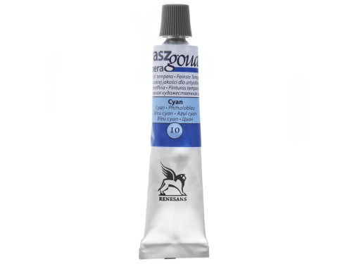 Farba gwasz - Renesans - 10, cyan, 20 ml