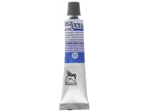 Gouache paint in tube - Renesans - 12, cobalt blue (hue), 20 ml