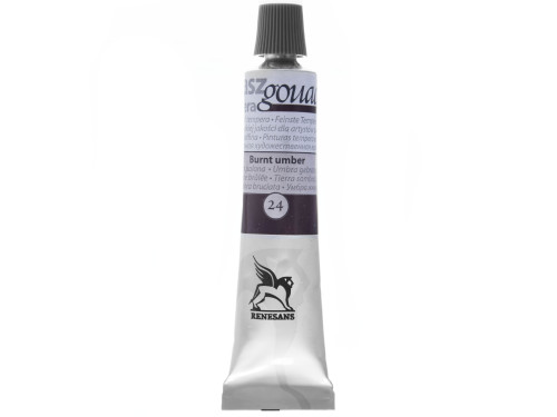 Farba gwasz - Renesans - 24, burnt umber, 20 ml