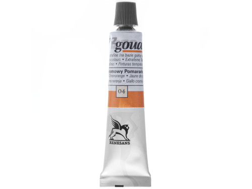 Farba gwasz - Renesans - 04, chrome orange, 20 ml