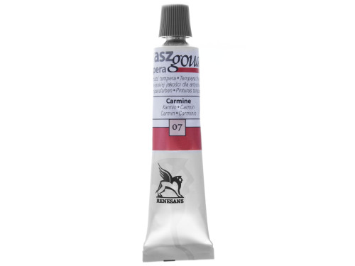 Gouache paint in tube - Renesans - 07, carmin, 20 ml