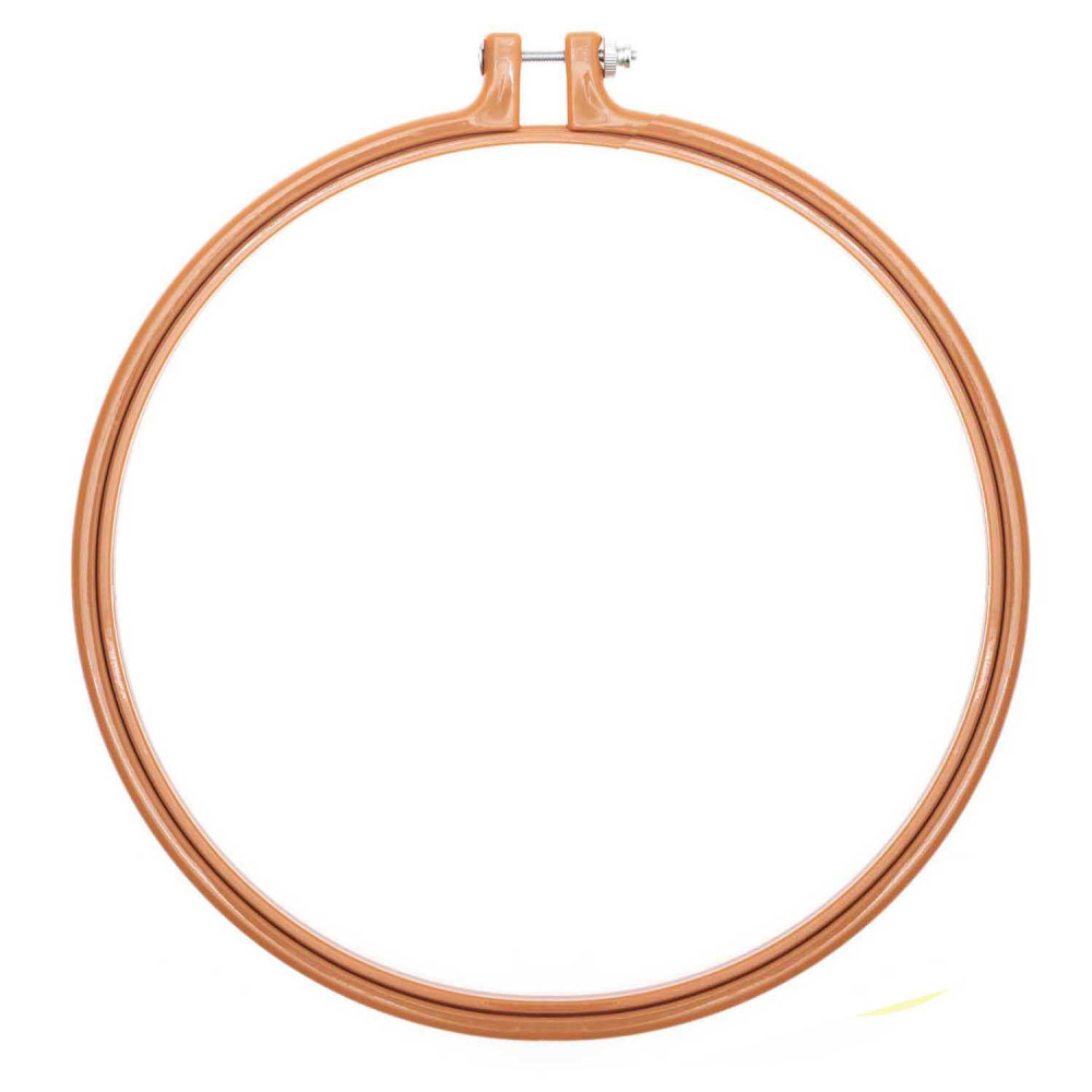 Tamborek do wyszywania, okrągły - Rico Design - musztardowy, 22,8 cm
