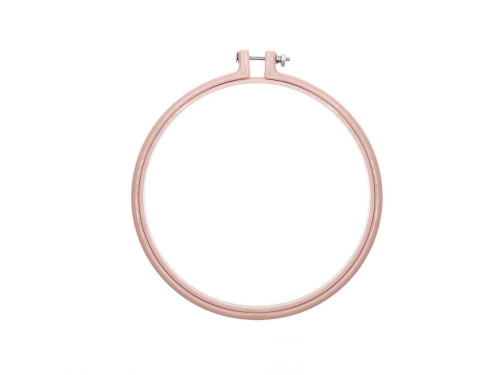 Embroidery plastic hoop, round - Rico Design - pink, 17,8 cm