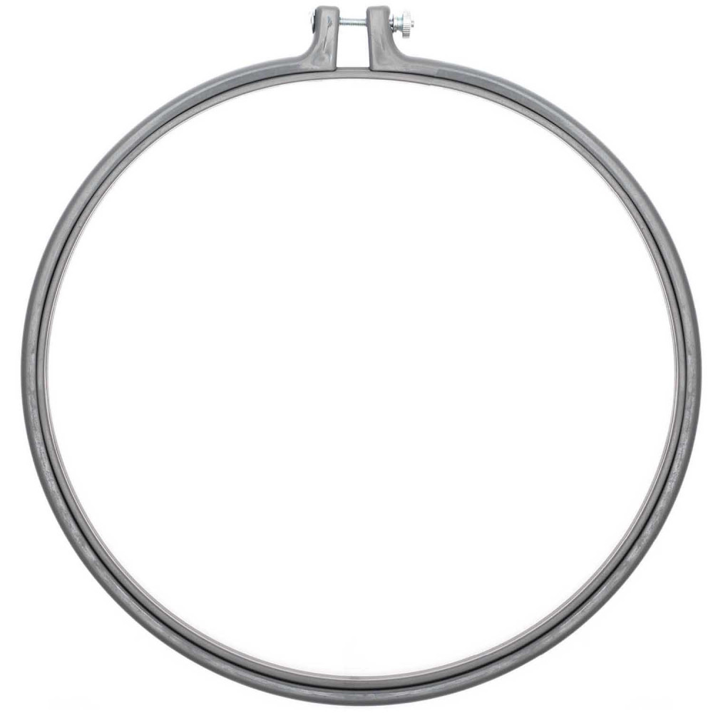 Embroidery plastic hoop, round - Rico Design - grey, 25,4 cm