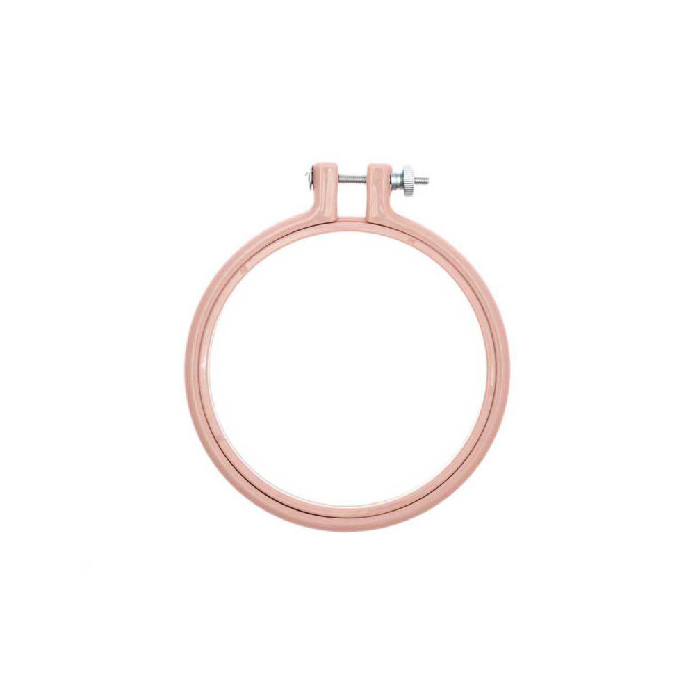 Embroidery plastic hoop, round - Rico Design - pink, 10 cm