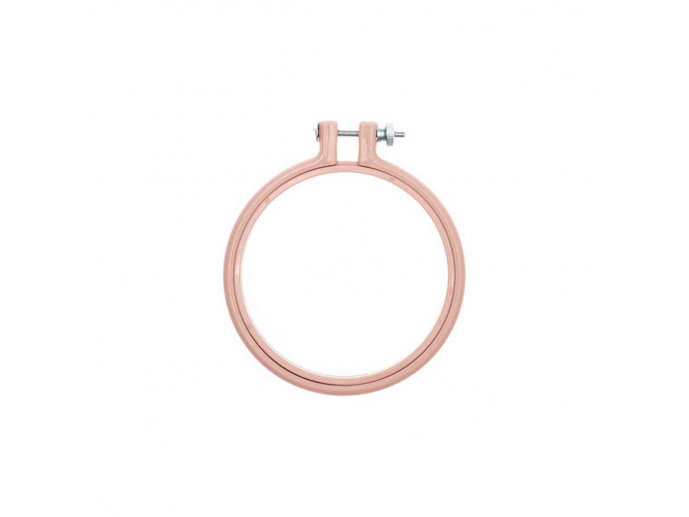 Embroidery plastic hoop, round - Rico Design - pink, 10 cm