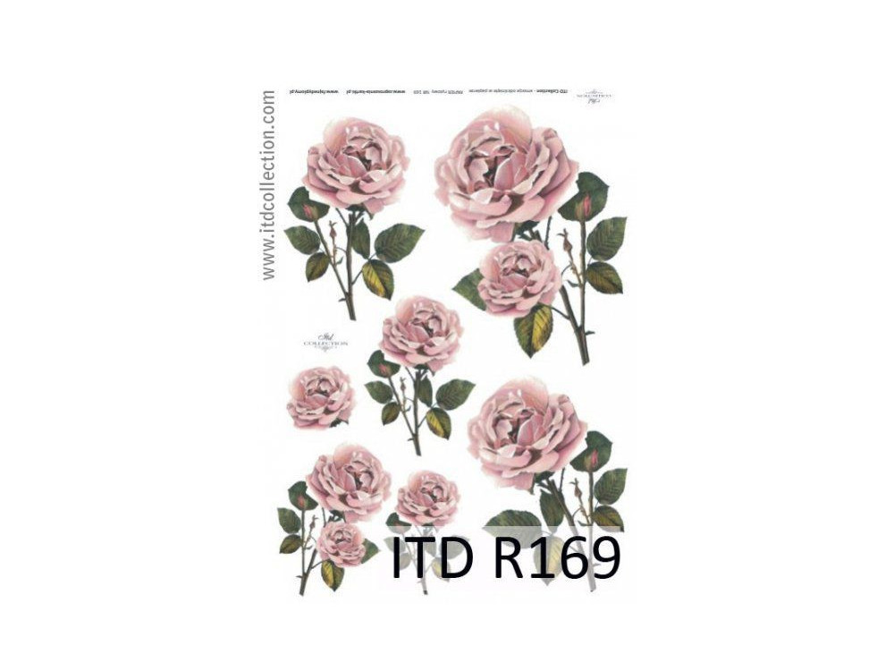 Decoupage paper A4 - ITD Collection - rice, R169