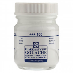 Gouache Extra Fine paint in a bottle - Talens - White, 50 ml