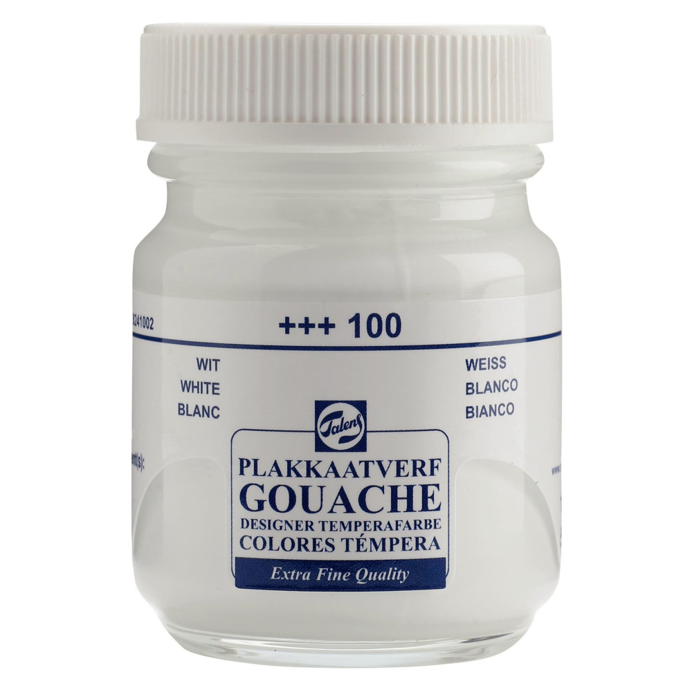 Gouache Extra Fine paint in a bottle - Talens - White, 50 ml