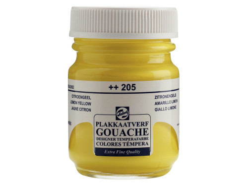 Gouache Extra Fine paint in a bottle - Talens - Lemon Yellow, 50 ml