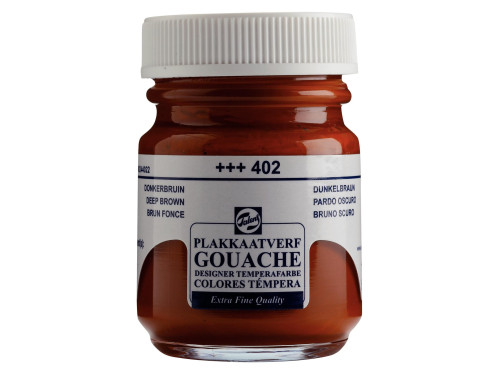 Gouache Extra Fine paint in a bottle - Talens - Deep Brown, 50 ml