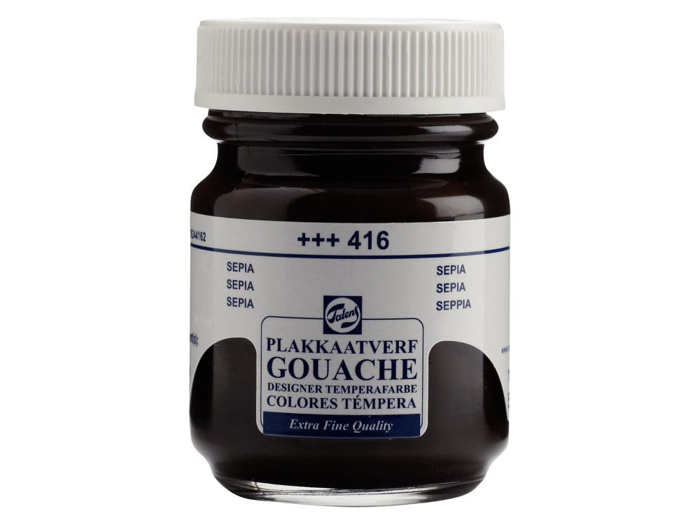 Gouache Extra Fine paint in a bottle - Talens - Sepia, 50 ml