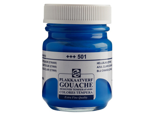 Farba gwasz Gouache Extra Fine - Talens - Light Blue Cyan, 50 ml