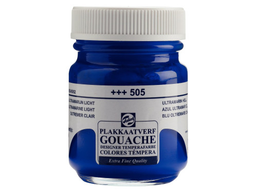 Gouache Extra Fine paint in a bottle - Talens - 505, Ultramarine Light, 50 ml