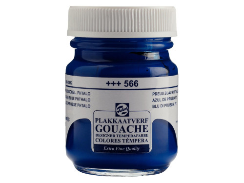 Gouache Extra Fine paint in a bottle - Talens - Prussian Blue Phthalo, 50 ml