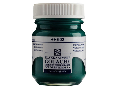 Gouache Extra Fine paint in a bottle - Talens - Deep Green, 50 ml