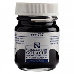 Farba gwasz Gouache Extra Fine - Talens - Neutral Black, 50 ml