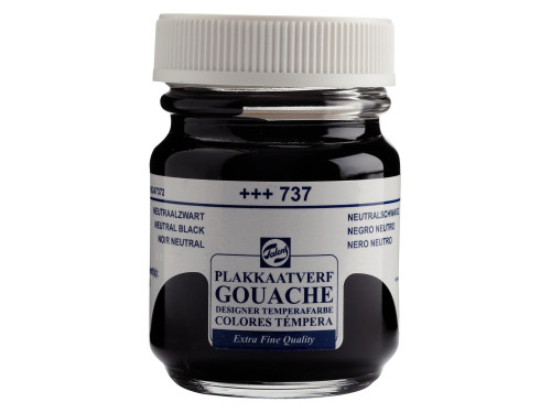 Farba gwasz Gouache Extra Fine - Talens - Neutral Black, 50 ml