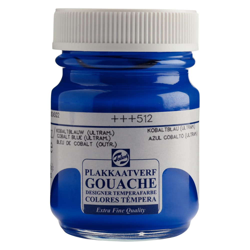 Gouache Extra Fine paint in a bottle - Talens - Cobalt Blue Ultramarine, 50 ml