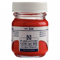 Gouache Extra Fine paint in a bottle - Talens - Scarlet, 50 ml