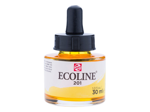 Liquid watercolor Ecoline in bottle - Talens - Light Yellow, 30 ml