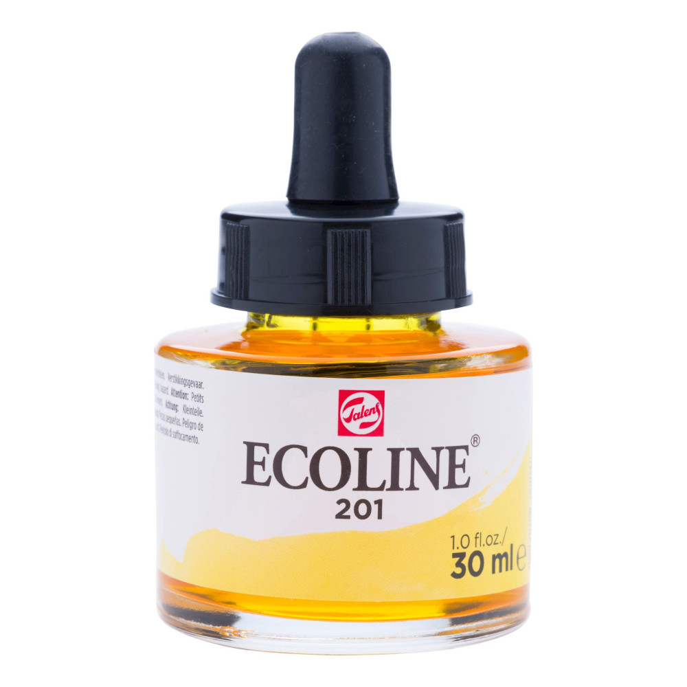 Liquid watercolor Ecoline in bottle - Talens - Light Yellow, 30 ml