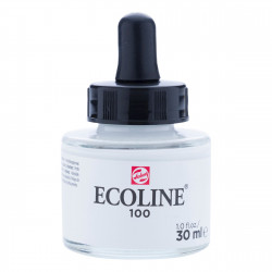 Liquid watercolor Ecoline in bottle - Talens - White, 30 ml