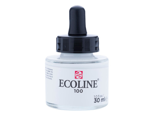 Liquid watercolor Ecoline in bottle - Talens - White, 30 ml