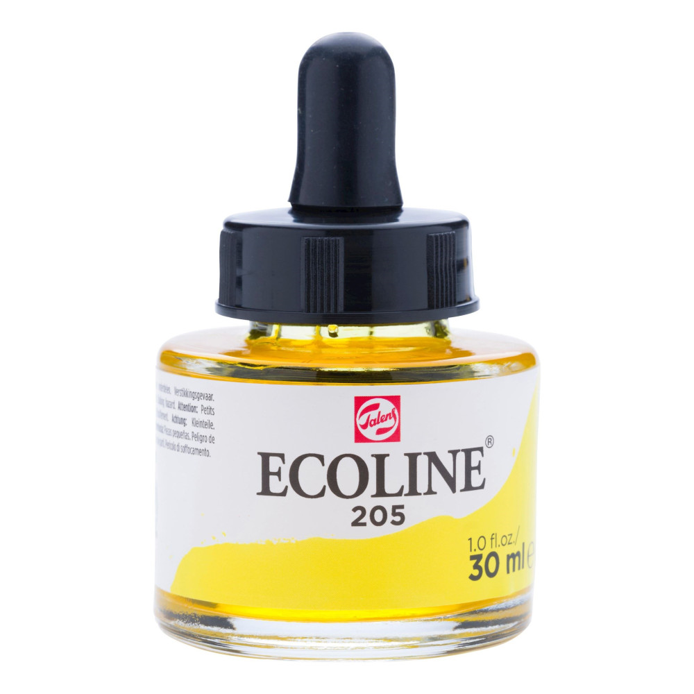 Liquid watercolor Ecoline in bottle - Talens - Lemon Yellow, 30 ml