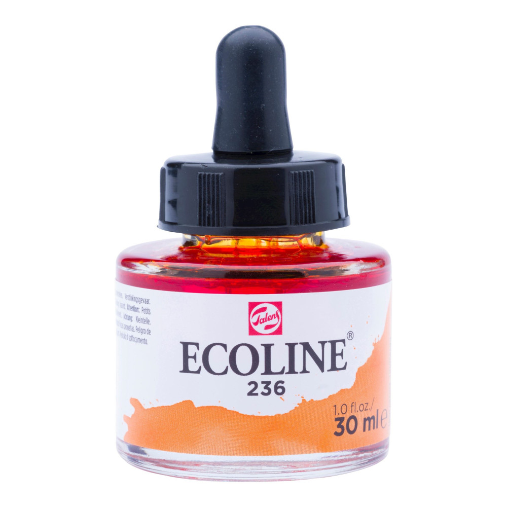 Liquid watercolor Ecoline in bottle - Talens - Light Orange, 30 ml