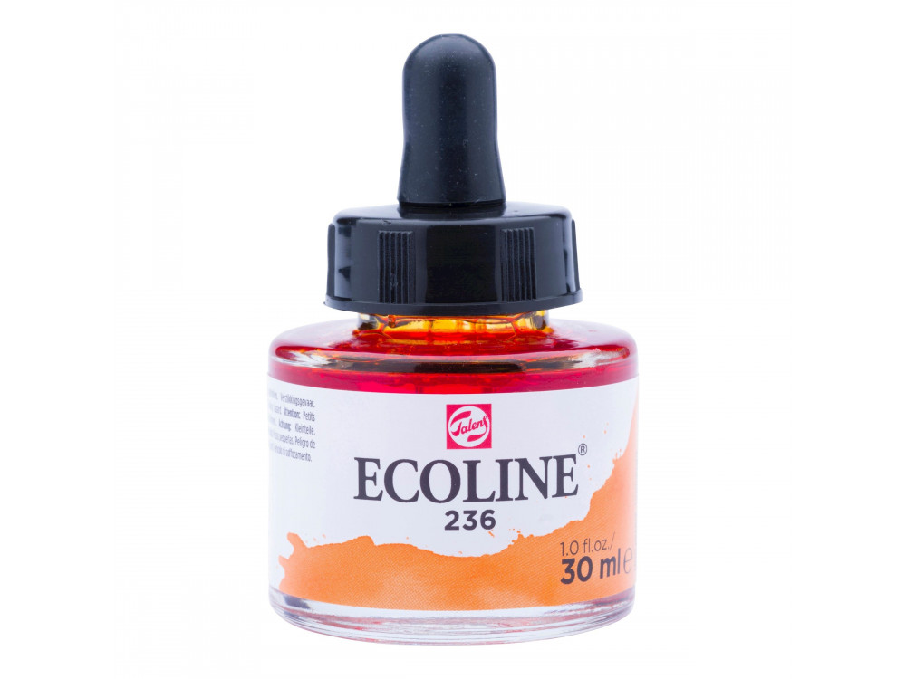 Liquid watercolor Ecoline in bottle - Talens - Light Orange, 30 ml