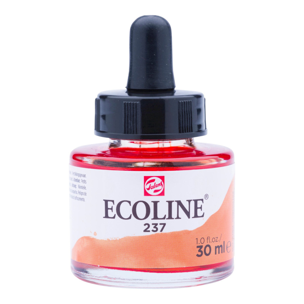 Liquid watercolor Ecoline in bottle - Talens - Deep Orange, 30 ml